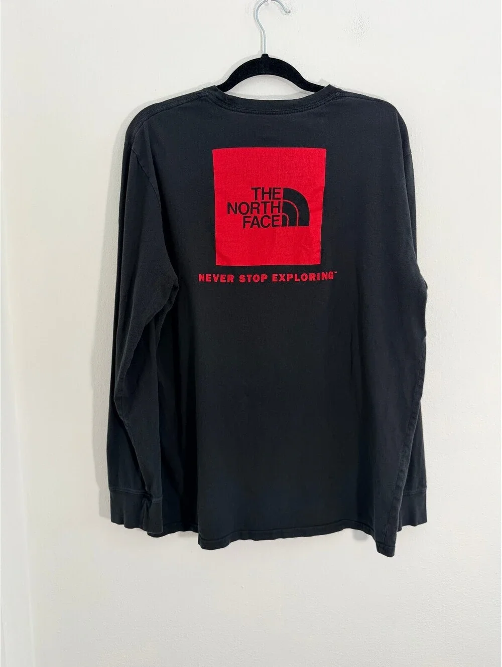 The North Face Men’s Black Long Sleeve Graphic Logo Shirt XL Cotton